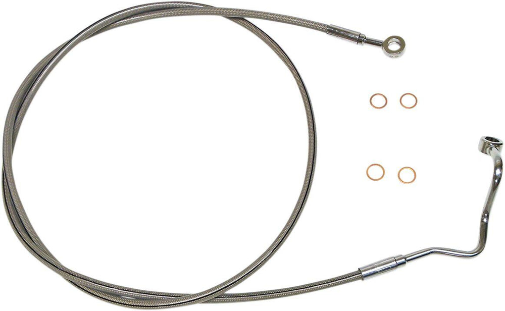 Magnum Shielding XR Stainless Brake Hose For Harley Davidson FLHTCUTG 1750 2019 Front 178 cm (70") - Silver
