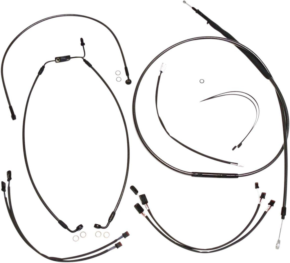 Magnum Shielding  Pearl Designer Handlebar Cable Install Kit For Harley Davidson FXDLS 1800 2016-2017 30.5 - 35.5cm (12" - 14") - Black