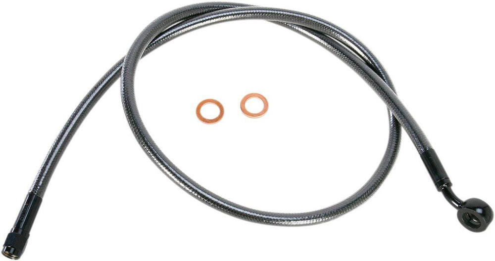 Magnum Shielding Designer Series ABS-Specific Brake Hose Kit For Harley Davidson FLD 1690 2012-2014 Front Upper 91.5 cm (36") - Black Black Pearl