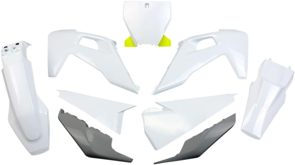 UFO Plastics Kit For Husqvarna FC250 2019-2022 - Grey OEM 2020 White Yellow