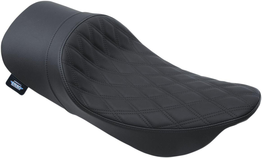 Drag Specialties EZ-On Mount Forward Low Black Stitching Solo Seat For Harley Davidson FLHR 1340 1997-1998 - Black