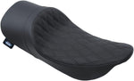 Drag Specialties EZ-On Mount Forward Low Black Stitching Solo Seat For Harley Davidson FLHR 1340 1997-1998 - Black