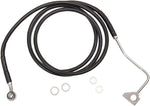 Drag Specialties Extended Length Vinyl Brake Hose Kit For Harley Davidson FLHR 1690 2016 Front - Black