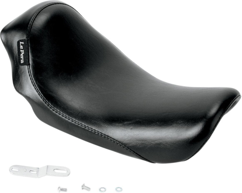LE Pera Silhouette Solo Seat For Harley Davidson FLD 1690 2012-2013 Smooth - Black