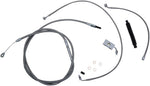 LA Choppers Standard Stainless Braided Handlebar Cable/Brake Hose Kit For Harley Davidson FLDE 1750 ABS 2018-2020 38 cm - 43 cm (15" - 17") - Clear-Coated