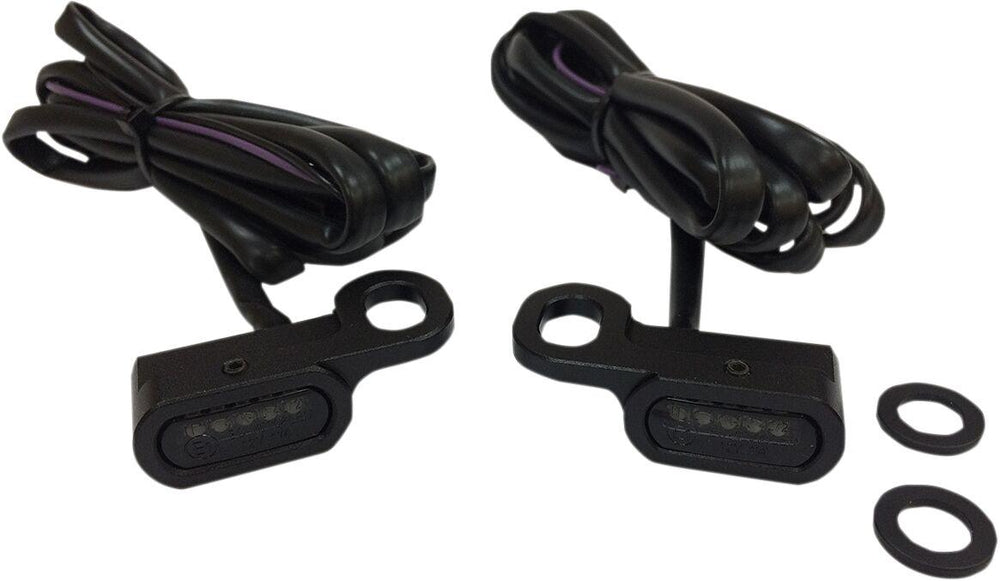 Drag Specialties LED Handlebar Marker Lights For Harley Davidson FLHTCU 1690 2014-2016 Black Smoke
