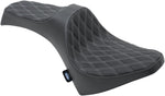 Drag Specialties Predator III Seat For Indian Scout 60 2016-2022 Double Diamond - Black Silver