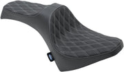 Drag Specialties Predator III Seat For Indian Scout 60 2016-2022 Double Diamond - Black Silver