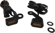 Drag Specialties LED Handlebar Marker Lights For Harley Davidson FLDE 1750 2018-2020 Black Amber