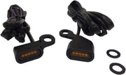 Drag Specialties LED Handlebar Marker Lights For Harley Davidson FLS 1690 2012-2014 Black Amber