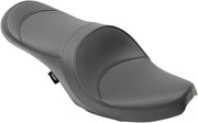 Drag Specialties 2 Up Double Bucket Vinyl Seat For Harley Davidson FL 1200 1958-1977 Smooth - Black