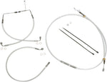 Magnum Shielding Sterling Chromite II Designer Handlebar Cable Install Kit For Harley Davidson FLHR 1584 2008 25.5cm (10") - Chrome Clear-Coated