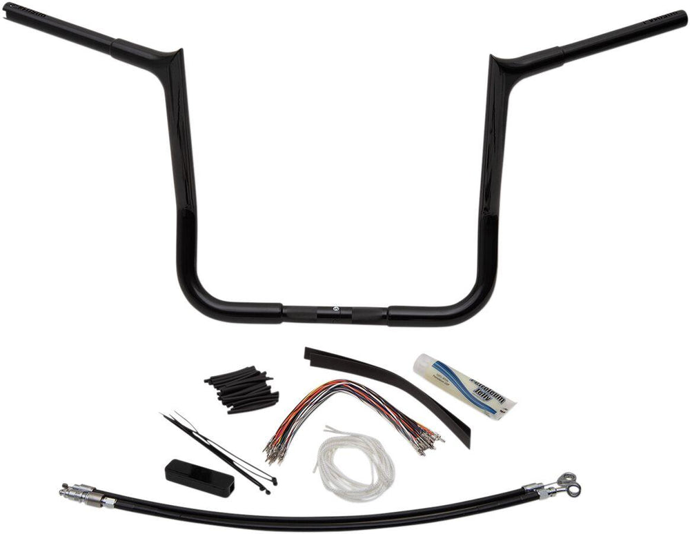 Fat Baggers Inc. 1-1 4" EZ Install Pointed Top Handlebar Kit For Harley Davidson FLHT 1584 2008 35.5 cm (14") - Black