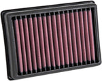 K&N High Flow Air Filter For Moto Guzzi AUDACE 1400 2015-2017 - Black Red