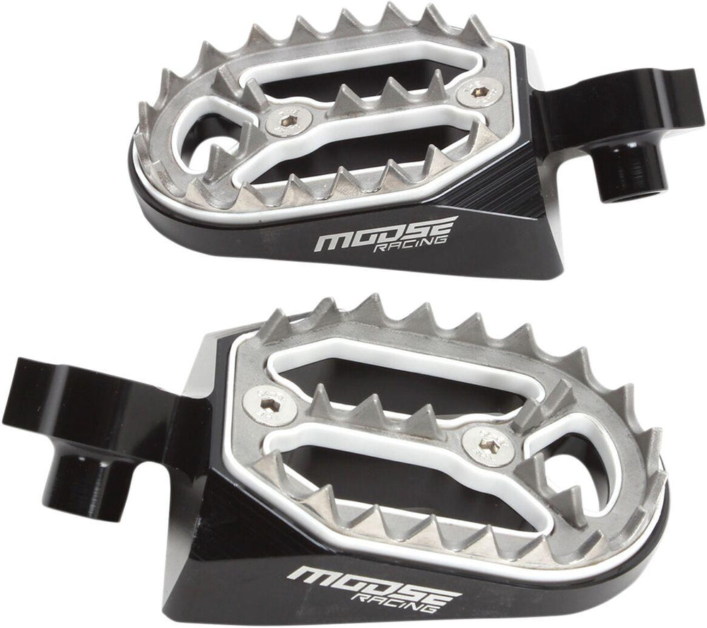 Moose Racing Qualifier Foot Pegs For Suzuki RMZ250 2010-2023 - Black