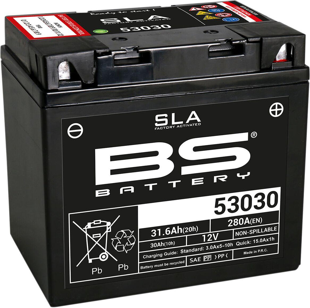 BS Battery SLA AGM Battery For Laverda 1200 1978-1979 - Black