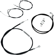 LA Choppers Standard Black Vinyl Handlebar Cable/Brake Hose Kit For Harley Davidson FLSTC1584 2007-2011 45.5 cm - 51 cm (18" - 20") - Black