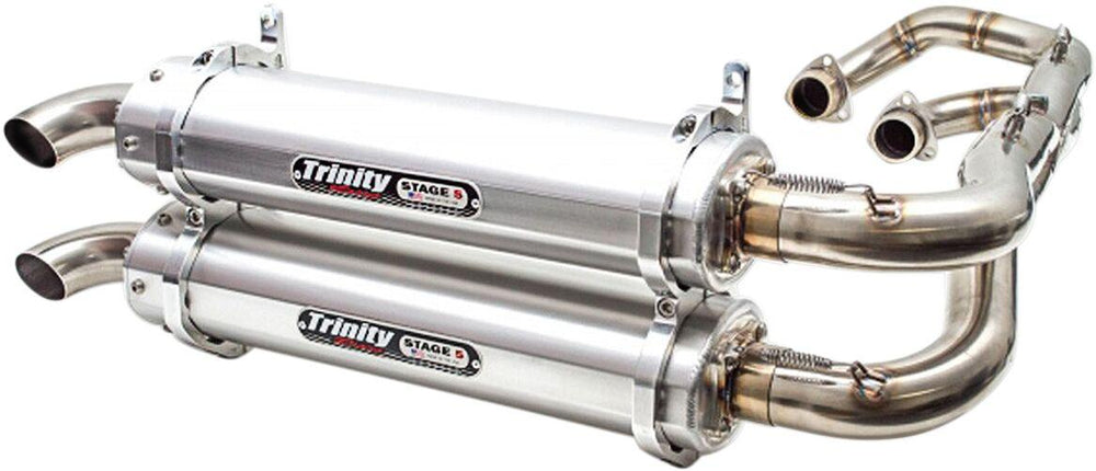 Trinity Racing Stage 5 Exhaust System For Polaris General 1000 2016-2017 - Brushed