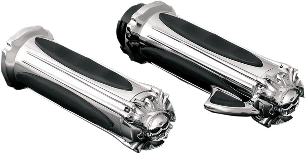 Kuryakyn Zombie Grips For 1" Bars For Harley Davidson FLD 1690 2012 - Black/Chrome