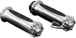 Kuryakyn Zombie Grips For 1" Bars For Harley Davidson FLDE 1750 2018 - Black/Chrome
