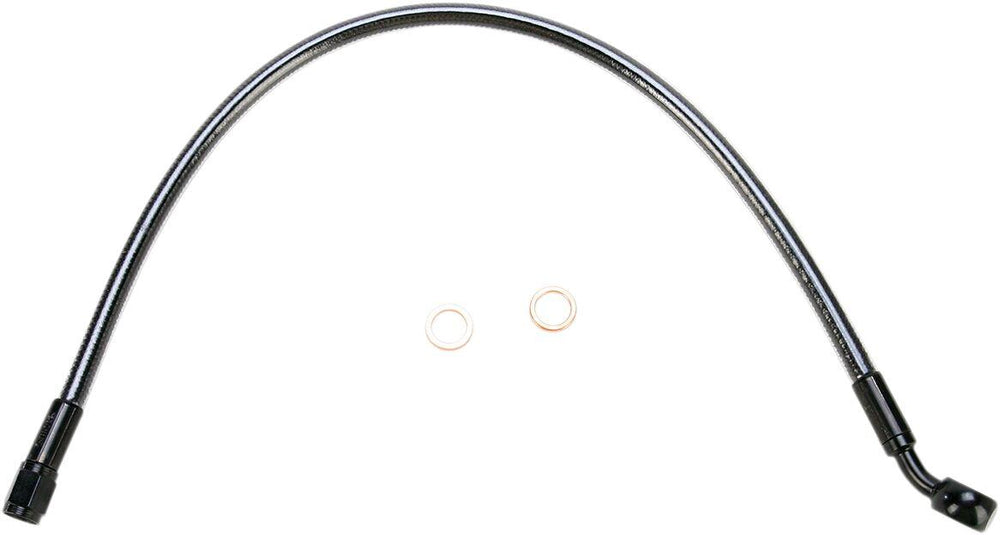Magnum Shielding Braided Non-ABS Front Brake Hose Kit For Harley Davidson FXDX 1450 1999-2003 Front Upper 43 cm (17") - Black Black Pearl