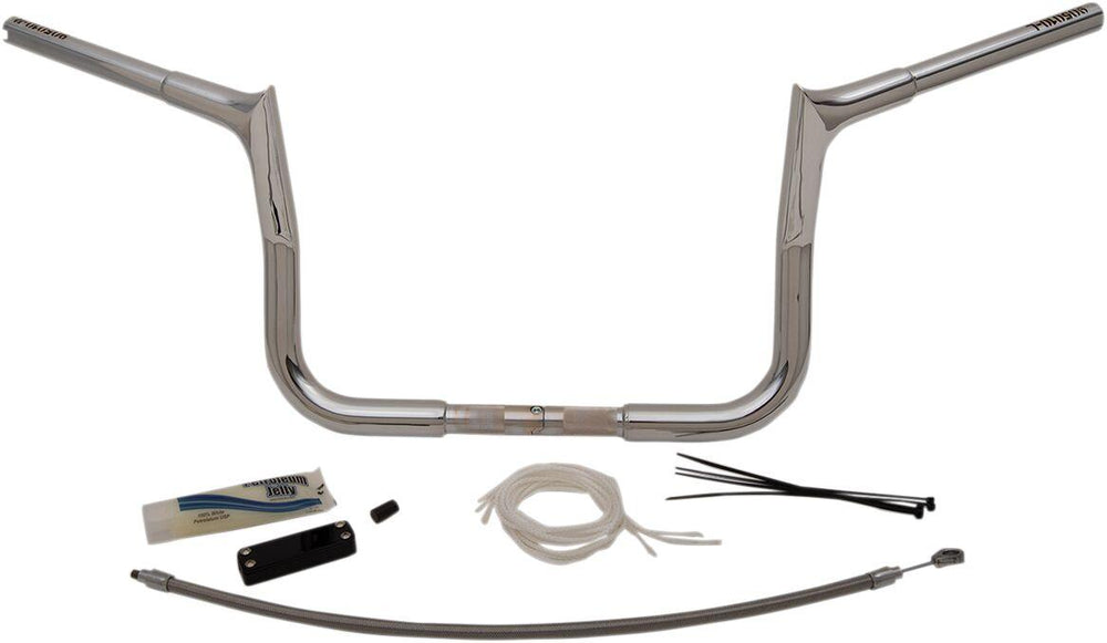 Fat Baggers Inc. 1-1 4" EZ Install Pointed Top Handlebar Kit For Harley Davidson FLHT 1584 2008 25.5 cm (10") - Chrome