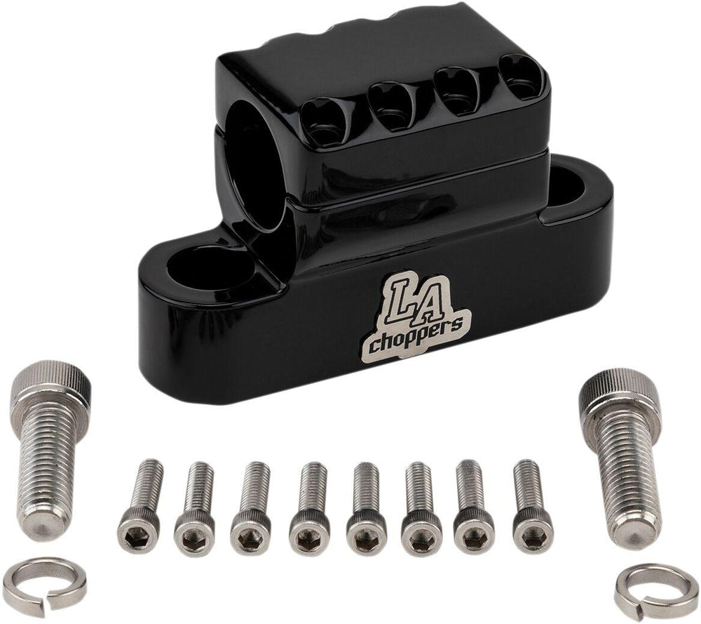 LA Choppers Kage Fighter Handlebar Clamp 1-1/4" - Black/Gloss