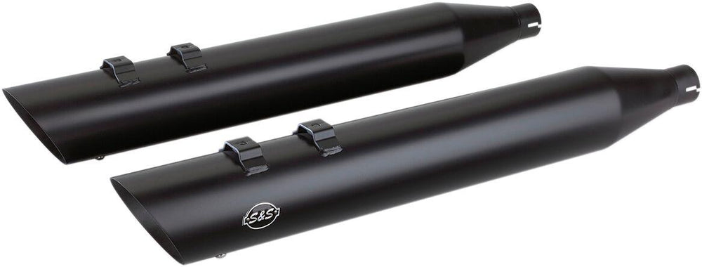 S&S Cycle Slash Cut Silencers For Harley Davidson FLHR 1340 1995-1998 - Black