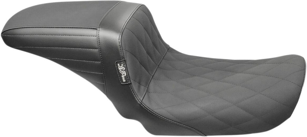 LE Pera Kickflip Daddy Long Legs Seat For Harley Davidson FLD 1690 2012-2013 Diamond w/Gripp Tape - Black