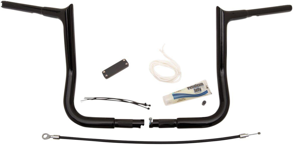 Fat Baggers Inc. 1-1 4" EZ Install Pointed Top Handlebar Kit For Harley Davidson FLHT 1584 2008 30.5 cm (12") - Black