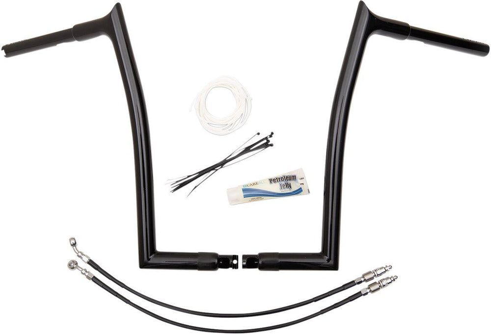 Fat Baggers Inc. 1-1 4" EZ Install Pointed Top Handlebar Kit For Harley Davidson FLTRU 1690 2016 40.5 cm (16") - Black