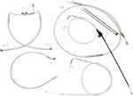 Magnum Shielding Sterling Chromite II Designer Handlebar Cable Install Kit For Harley Davidson FLHR 1584 2007 25.5cm (10") - Chrome Clear-Coated