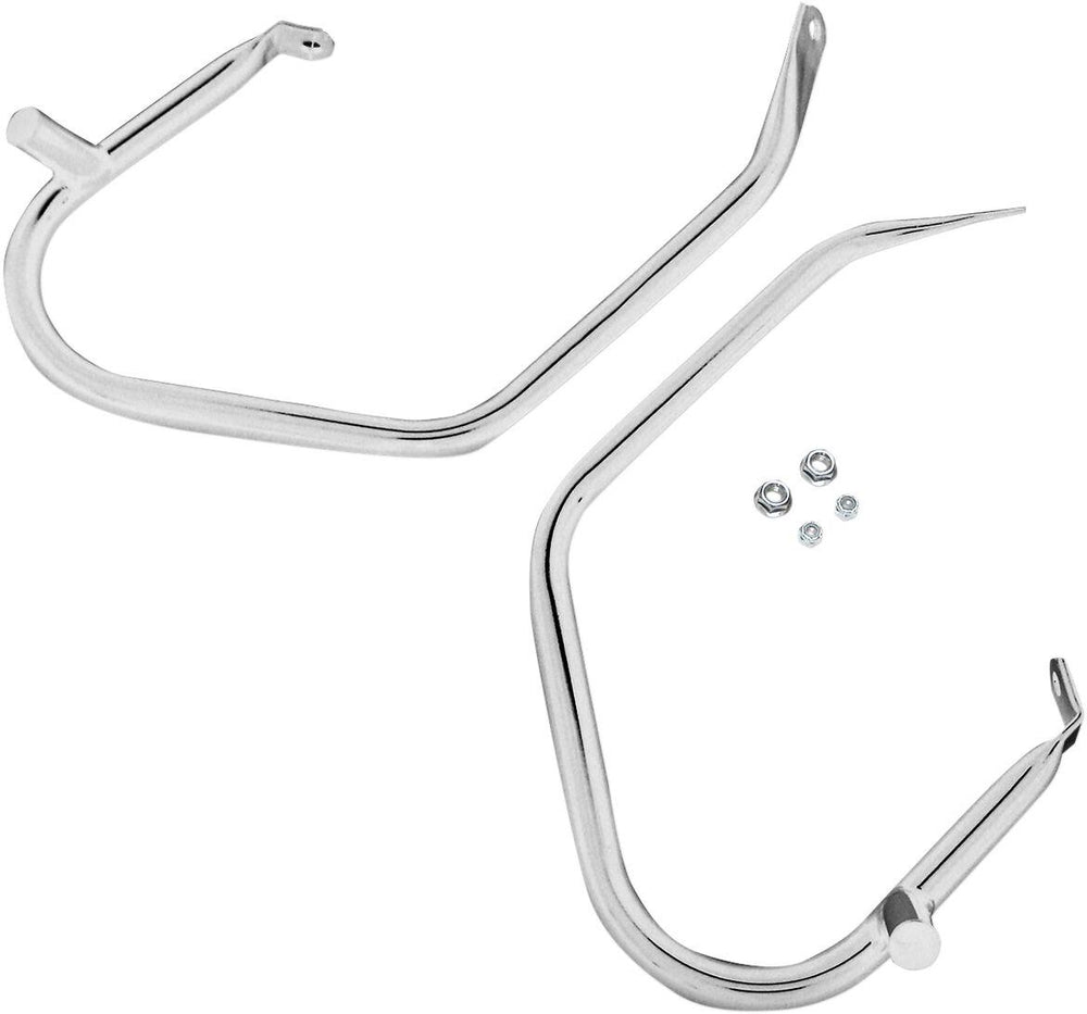 Drag Specialties Low-Profile Saddlebag Guards For Harley Davidson FLHR 1340 1997-1998 - Chrome
