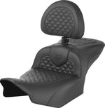 Saddlemen Scallop Stitch Roadsofa Seat With Backrest For Harley Davidson FLHX 1923 2024-2026 - Black