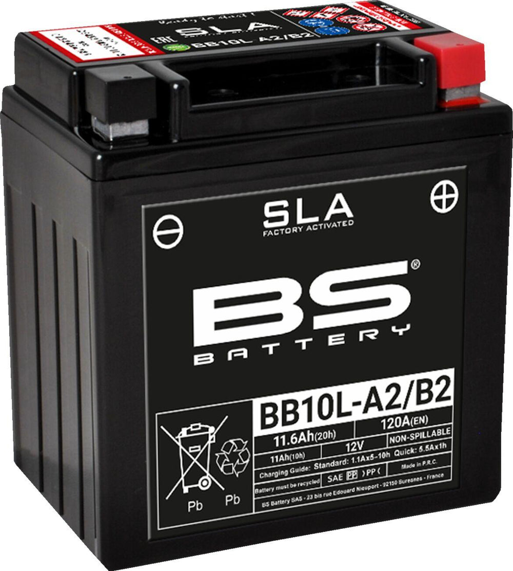 BS Battery SLA AGM Battery For Piaggio Beverly 200 2003 - Black