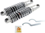 Drag Specialties Premium Ride-Height Adjustable Shocks For Harley Davidson XL 1200 C 2004-2020 Rear 330.00 mm (13.00") - Black Chrome