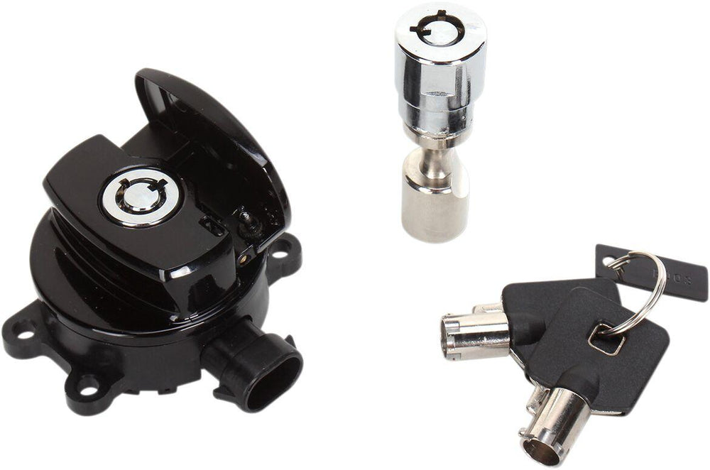 Drag Specialties Side Hinge Ignition Switch For Harley Davidson FLS 1690 2012-2016 - Black
