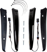 Ciro Horizon LED Lighted Windshield Trim For Harley Davidson FLTRK 1868 ABS 2020-2024 Black Clear