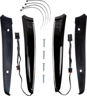 Ciro Horizon LED Lighted Windshield Trim For Harley Davidson FLTRK 1868 ABS 2020-2024 Black Clear