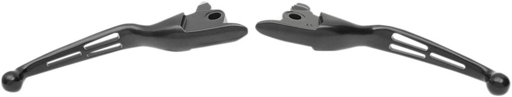Drag Specialties Slotted Wide Blade Lever Set For Harley Davidson FLHR 1750 2017-2019 - Black