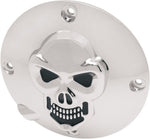 Drag Specialties Chrome 3-D Skull Derby Cover For Harley Davidson XL 1200 C 1996-2003 - Black Chrome