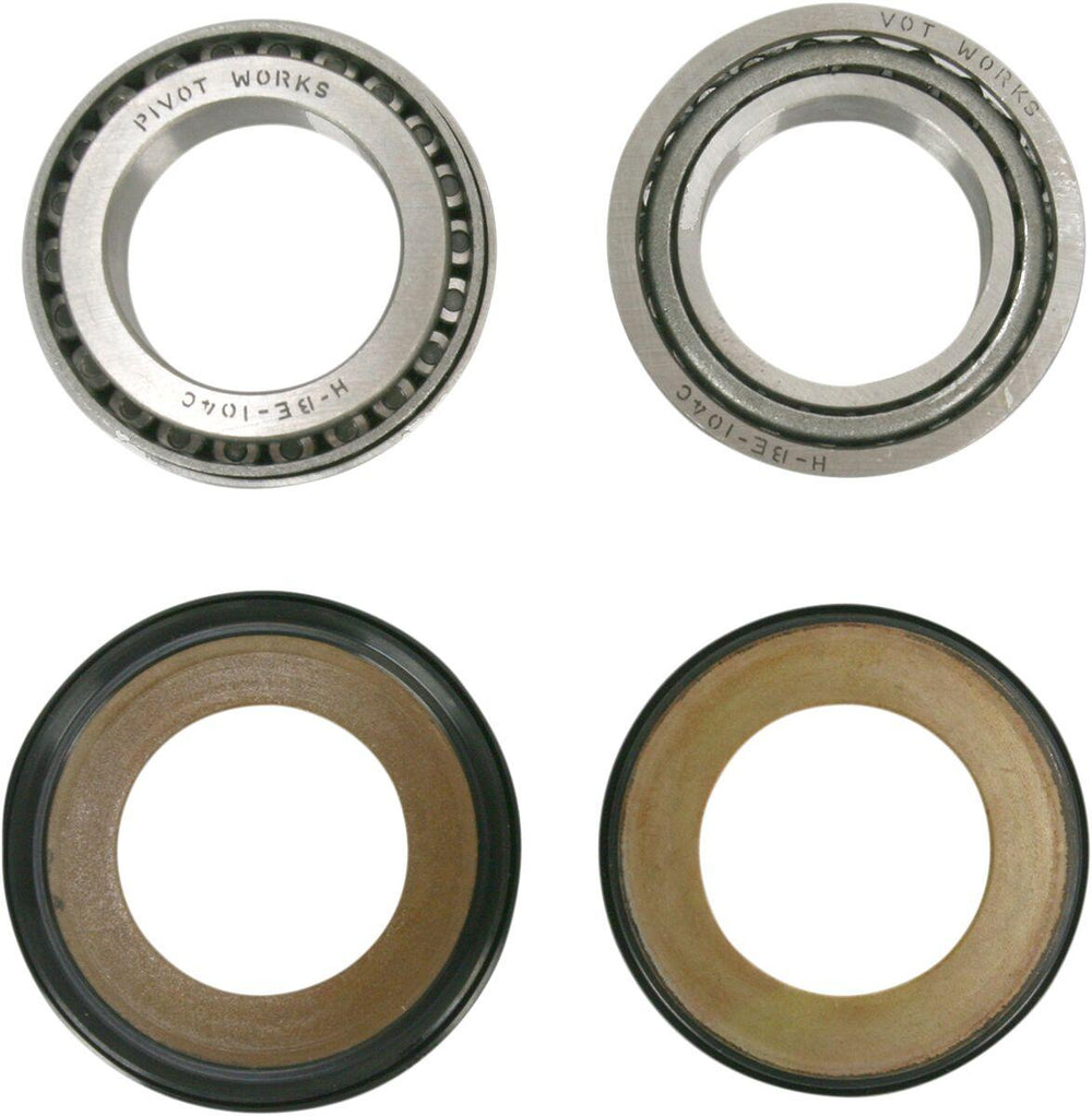 Pivot Works Steering Stem Bearing Kit For Honda CRF250R 2010-2014 - Black Chrome