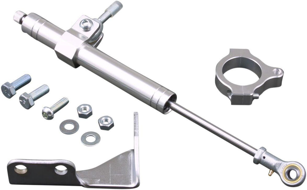 Drag Specialties Steering Damper Kit For Harley Davidson XL 1200 C 1996-2003 - Chrome Satin