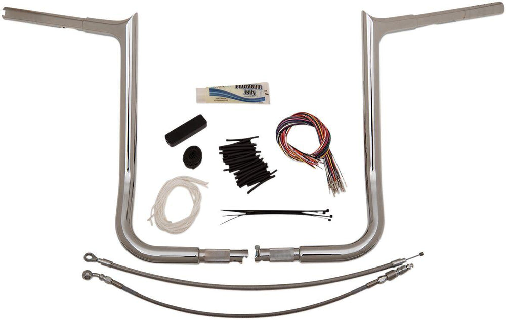 Fat Baggers Inc. 1-1 4" EZ Install Pointed Top Handlebar Kit For Harley Davidson FLHT 1584 2008 40.5 cm (16") - Chrome