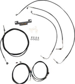 LA Choppers Complete Plug-and-Play Cable Kit For Harley Davidson FLH 1868 ABS 2021 Standard - Black/Clear-Coated