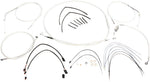 Magnum Shielding Sterling Chromite II Designer Handlebar Cable Install Kit For Harley Davidson XL 1200 C 35.5 - 40.5cm (14" - 16") - Chrome Clear-Coated