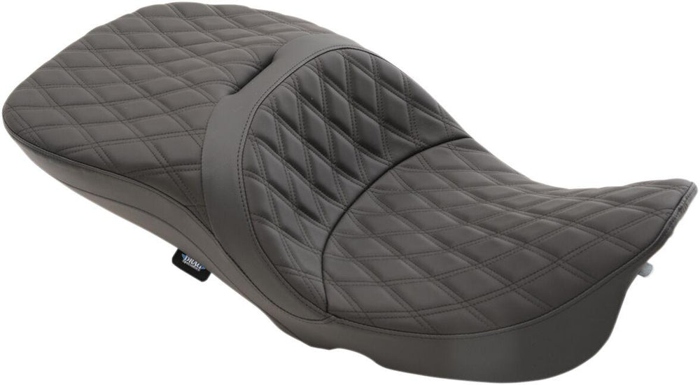 Drag Specialties Large Double Diamond Touring Seat For Harley Davidson FLHR 1340 1997-1998 - Black
