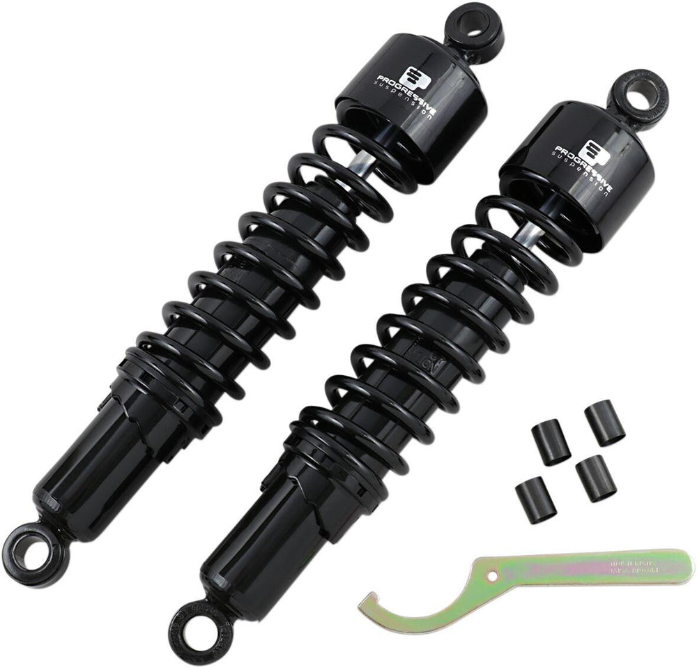 Progressive Suspension 412 Series Cruiser Shocks For Triumph Thruxton 865 Carb 2004-2007 362.00 mm (14.25") - Black