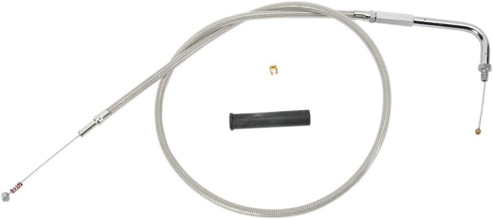 Drag Specialties Stainless Braided Idle Cable For Harley Davidson FLH 1340 1981-1983 91.5 cm (36") - Silver Unfinished
