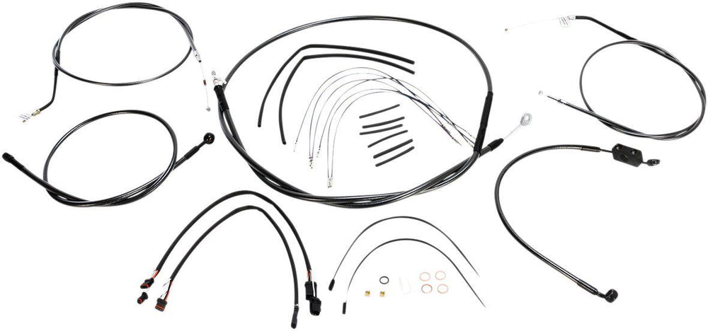 Magnum Shielding  Pearl Designer Handlebar Cable Install Kit For Harley Davidson XL 1200 C 35.5 - 40.5cm (14" - 16") - Black